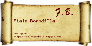 Fiala Borbála névjegykártya