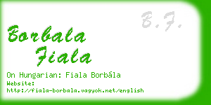 borbala fiala business card